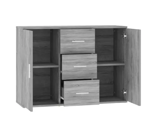 Kumode, Pelēka Ozolkoka, 91X29,5X65 Cm, Inženierijas Koks Vidaxl