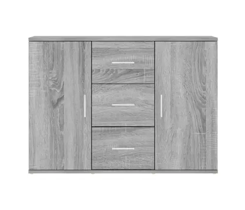 Kumode, Pelēka Ozolkoka, 91X29,5X65 Cm, Inženierijas Koks Vidaxl