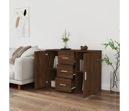 Puhvetkapp, Pruun Tamm, 91 X 29,5 X 65 cm Tehispuit Puhvetkapp, Pruun Tamm, 91 X 29,5 X 65 cm Tehispuit