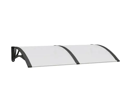 Durvju Jumtiņš, Melns, Caurspīdīgs, 150X75 Cm, Polikarbonāts Vidaxl