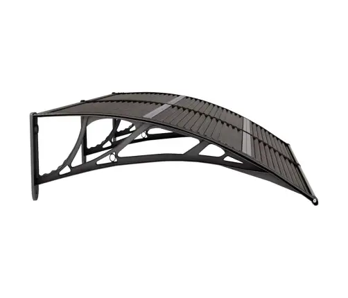 Ukse Varikatus, Must, 150X75 cm Polükarbonaat