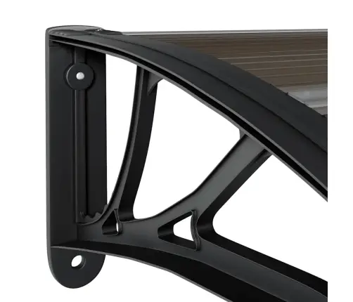 Ukse Varikatus, Must, 150X75 cm Polükarbonaat