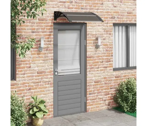 Ukse Varikatus Must 80 X 75 Cm Polükarbonaat