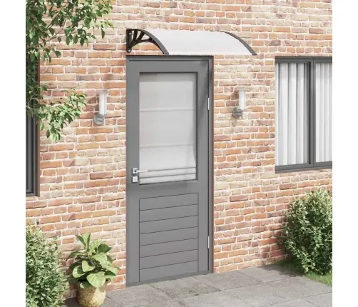 Ukse Varikatus, Must Ja Läbipaistev, 100X75 cm Polükarbonaat