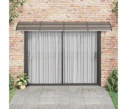 Ukse Varikatus, Must Ja Läbipaistev, 350X75 cm Polükarbonaat