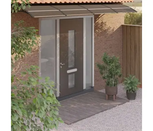 Durvju Nojume, 350X75 Cm, Polikarbonāts, Melna Vidaxl