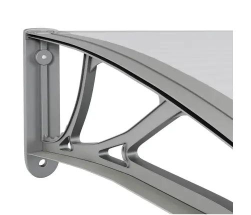 Durų Stogelis, Pilkas, 350X100 cm Polikarbonatas