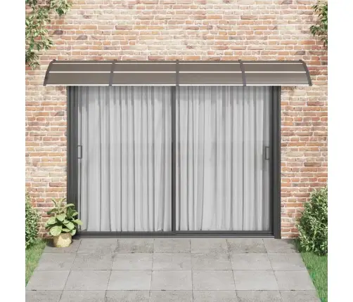 Durų Stogelis, Juodas, 350X100 cm Polikarbonatas