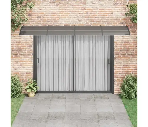 Ukse Varikatus Must 400 X 100 Cm Polükarbonaat