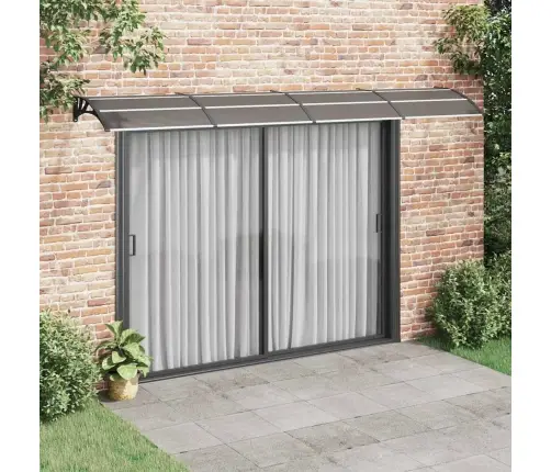 Ukse Varikatus Must 400 X 100 Cm Polükarbonaat