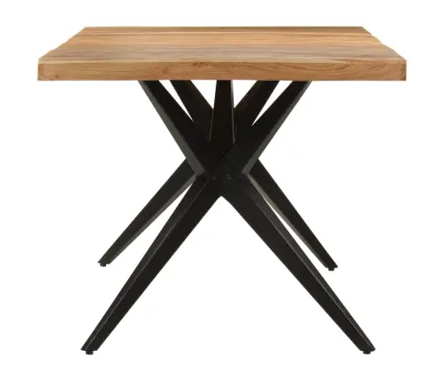 Ēdamgalds, Melnas Kājas, 180X90X77 Cm, Akācijas Masīvkoks  Vidaxl