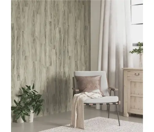 Sienu Paneļi, Koka Imitācija, Pelēki, Pvc, 2,06 M² Vidaxl