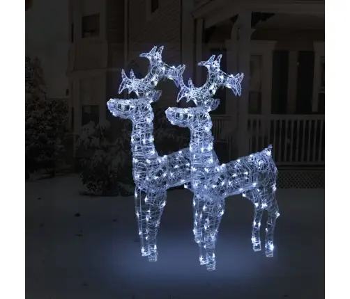 Ziemassvētku Ziemeļbriežu Dekorācijas, 2 Gab., 60X16X100 Cm Vidaxl