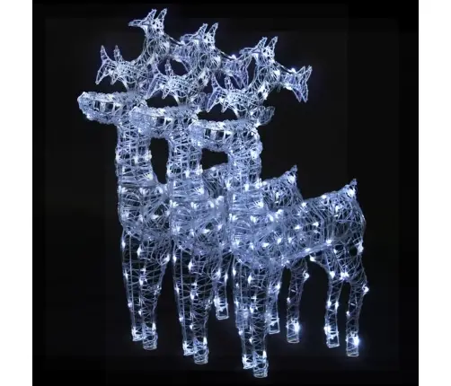 Ziemassvētku Ziemeļbriežu Dekorācijas, 3 Gab., 60X16X100 Cm Vidaxl