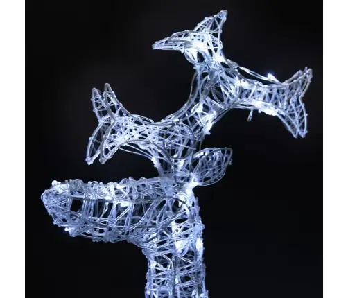 Ziemassvētku Ziemeļbriežu Dekorācijas, 3 Gab., 60X16X100 Cm Vidaxl