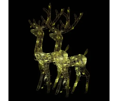 Kalėdinės Dekoracijos Elniai, 2Vnt., 120cm Akrilas, Šilti Kalėdinės Dekoracijos Elniai, 2Vnt., 120cm Akrilas, Šilti