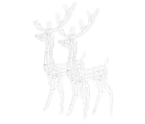 Kalėdinės Dekoracijos Elniai, 2Vnt., 120cm Akrilas, Šilti Kalėdinės Dekoracijos Elniai, 2Vnt., 120cm Akrilas, Šilti