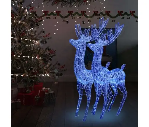 Kalėdinės Dekoracijos Elniai, 2Vnt., 180cm Akrilas, 250 Led