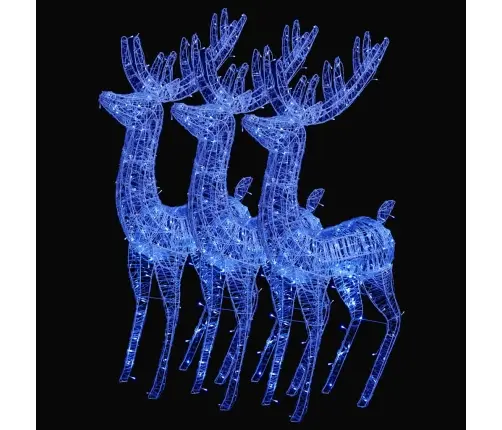 Ziemeļbriežu Dekorācijas, 3 Gab., 250 Led, 180 Cm, Akrils, Xxl Vidaxl