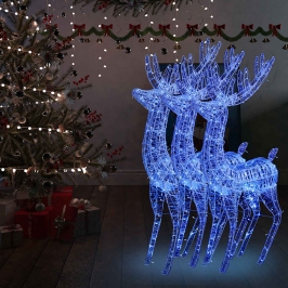 Ziemeļbriežu Dekorācijas, 3 Gab., 250 Led, 180 Cm, Akrils, Xxl Vidaxl