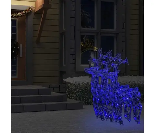 Kalėdų Dekoracijos Elniai, 3Vnt., 60X16X100cm Akrilas