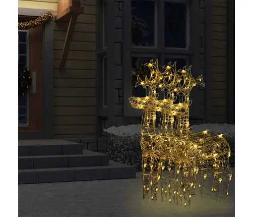 Ziemassvētku Ziemeļbriežu Dekorācijas, 3 Gab., 60X16X100 Cm Vidaxl