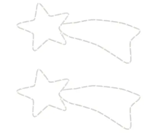 Kalėdinės Dekoracijos Kometos Su 48 Led, 2Vnt., 65X28Cm