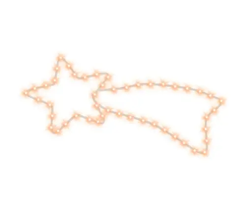 Kalėdinės Dekoracijos Kometos Su 48 Led, 2Vnt., 65X28Cm