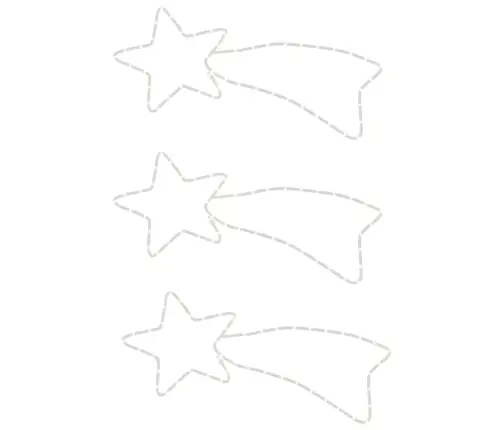 Ziemassvētku Komētas Figūras, 3 Gab., 48 Baltas Led, 65X28 Cm Vidaxl