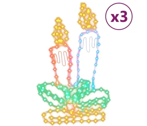 Jõuluküünalde Figuur 144 Lediga, 3 Tk, 70X42 Cm