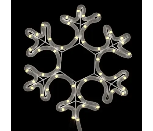 Ziemassvētku Sniegpārslas Figūras, 2 Gab., Baltas Led, 27X27 Cm Vidaxl