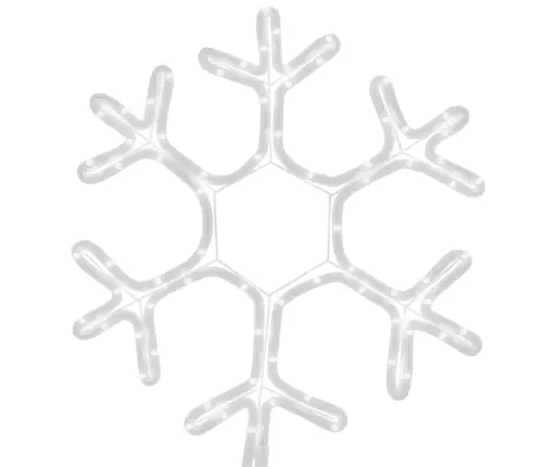 Ziemassvētku Sniegpārslas Figūras, 2 Gab., Baltas Led, 38X37 Cm Vidaxl