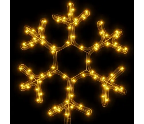 Ziemassvētku Sniegpārslas Figūras, 2 Gab., Baltas Led, 38X37 Cm Vidaxl