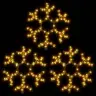 Ziemassvētku Sniegpārslas Figūras, 3 Gab., Baltas Led, 38X37 Cm Vidaxl