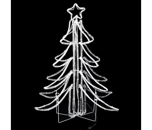 Led Ziemassvētku Egles Figūras, 2 Gab., Baltas, 87X87X93 Cm Vidaxl