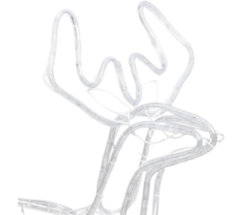 Põhjapõdra Figuur Lediga 2 Tk, Soe Valge 76X42X87 Cm