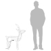 Põhjapõdra Figuur Lediga 2 Tk, Soe Valge 76X42X87 Cm