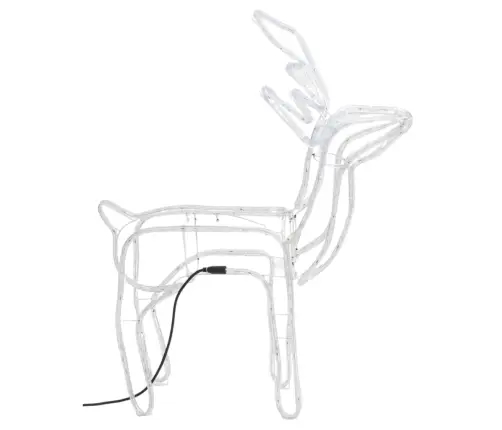 Kalėdinės Dekoracijos Elniai, 3Vnt., Šilti Balti, 76X42X87Cm