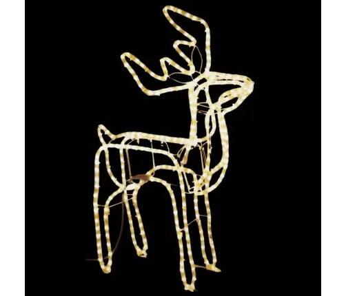 Kalėdinės Dekoracijos Elniai, 3Vnt., Šilti Balti, 76X42X87Cm