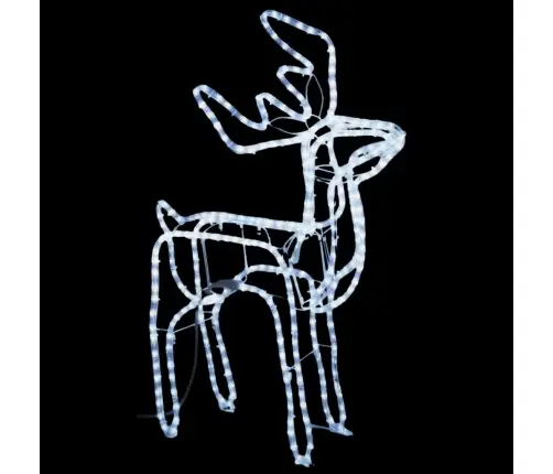 Ziemeļbriežu Figūras, 2 Gab., Vēsi Baltas, 76X42X87 Cm Vidaxl