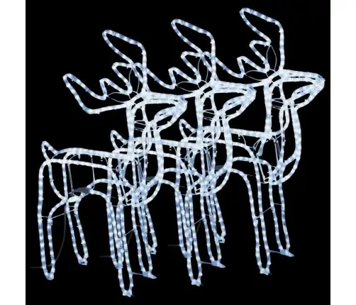 Ziemeļbriežu Figūras, 3 Gab., Vēsi Baltas, 76X42X87 Cm Vidaxl