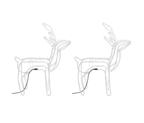 Ziemeļbriežu Figūras, 3 Gab., Vēsi Baltas, 76X42X87 Cm Vidaxl