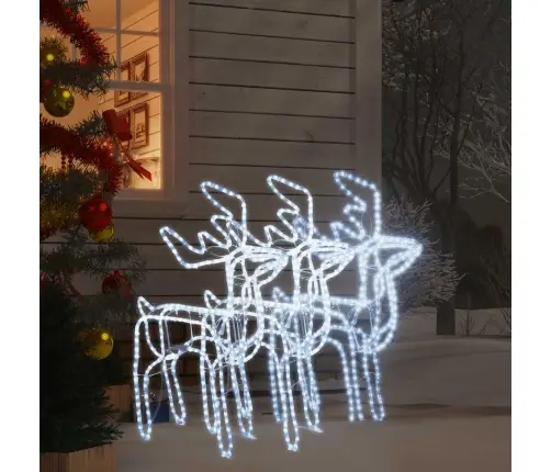 Ziemeļbriežu Figūras, 3 Gab., Vēsi Baltas, 76X42X87 Cm Vidaxl