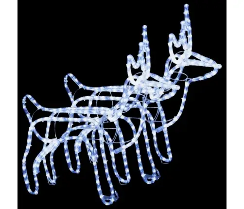 Ziemeļbriežu Figūras, 2 Gab., Vēsi Baltas, 60X30X60 Cm Vidaxl