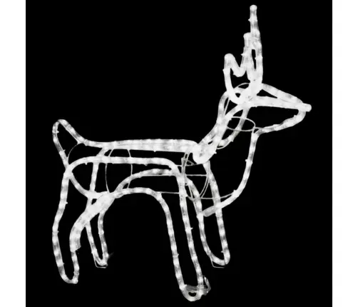 Ziemeļbriežu Figūras, 2 Gab., Vēsi Baltas, 60X30X60 Cm Vidaxl