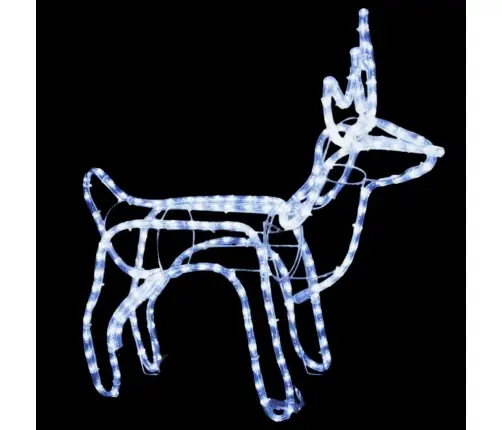 Ziemeļbriežu Figūras, 2 Gab., Vēsi Baltas, 60X30X60 Cm Vidaxl