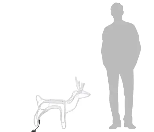 Ziemeļbriežu Figūras, 2 Gab., Vēsi Baltas, 60X30X60 Cm Vidaxl