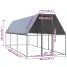 Vistu Būris, 2X6X2 M, Cinkots Tērauds Vidaxl
