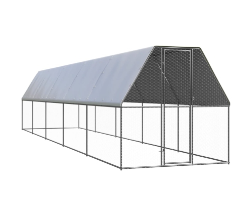 Vistu Būris, 2X10X2 M, Cinkots Tērauds Vidaxl
