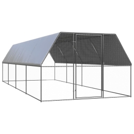 Vistu Būris, 3X8X2 M, Cinkots Tērauds Vidaxl
